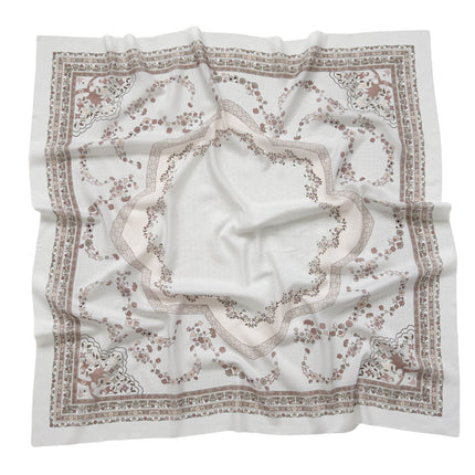 Cross-Border New Product Voile Print 110 Square Scarf Classic Lace Scarf Turban Malaysian Shawl