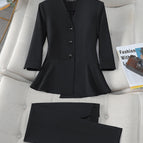 One-piece light gray suit / S