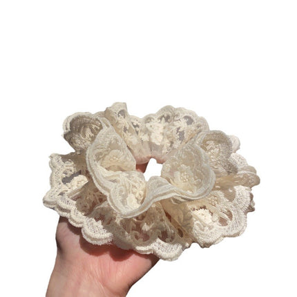 2026 New Lace Scrunchie Elegant French Bow Hair Tie Lolita Style Hair Rope Hair Accessory