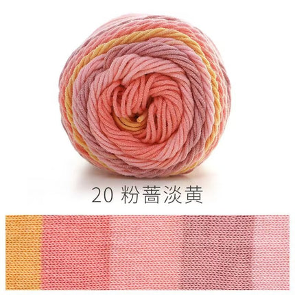 5 Strands of Rainbow Cotton Wool Cake Handmade DIY Knitted Doll Pillow Blanket Colorful Dot Yarn Milk Cotton Thread Ball Wholesale