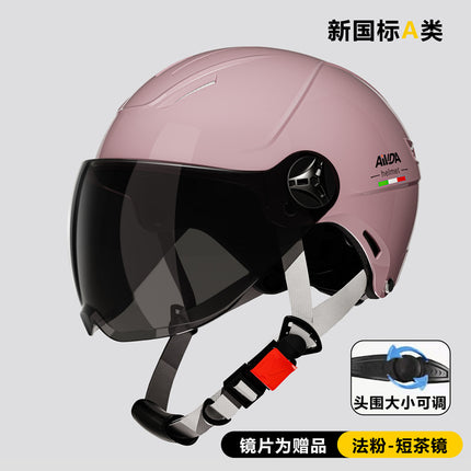 New National Standard 3C Certified Electric Vehicle Helmet Summer Sun Protection Motorcycle Helmet All-Season Universal Half Helmet Lightweight