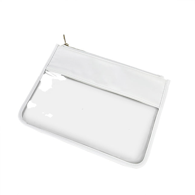 Simple PVC Transparent Shrunken Bag Waterproof Cosmetic Bag Beach Waterproof Mobile Phone Bag S/M Large Capacity Breathable Cosmetic Bag