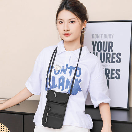 New Travel Neck Wallet Rfid Anti-Theft Crossbody Phone Bag Passport Holder Document Bag Multifunctional Storage Bag