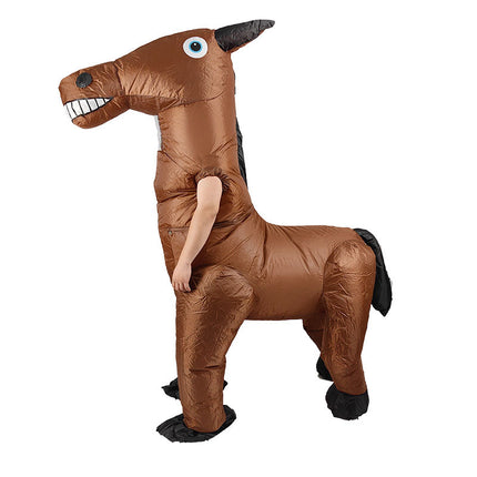 Cross-Border Trade Halloween Costume Party Props Riding Animal Cute Horse Inflatable Costume Theme Party