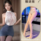 Gray [hip-covering skirt + t pants] + white open socks / One size fits all