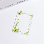 B8 horizontal white film thickened 40 silk (paper 9.2*6.7cm)-avocado