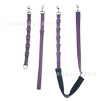 Purple three-piece set with silver buckles / A562