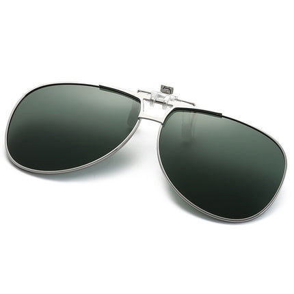 Toad Polarizer Clip Myopia Glasses Men Wear Sunglasses Can Turn Up Sunglasses Women's Big Clip Night Vision Goggles Driving
