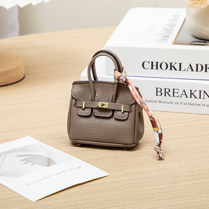 H Brand Bag Small Pendant Mini Platinum Bag Bucket Bag Cute Creative Car Keychain Accessory Earphone Lipstick Bag