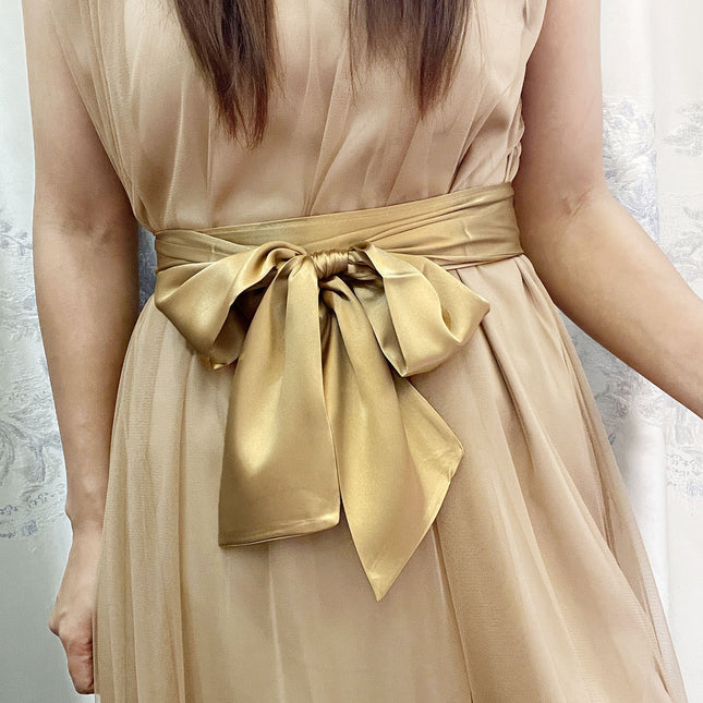 Bow Tight Waist Belt dress Decorative Strap Women's Skirt Waist Cover Wide Belt