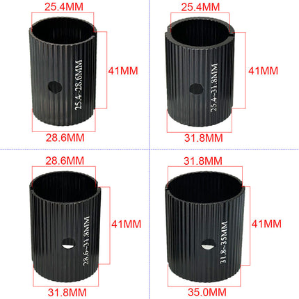 Bicycle handlebar conversion film 25.4 to 31. 8MM /31.8 to 35MM aluminum alloy handle vertical gasket reducer sleeve