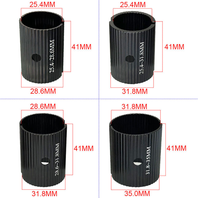 Bicycle handlebar conversion film 25.4 to 31. 8MM /31.8 to 35MM aluminum alloy handle vertical gasket reducer sleeve