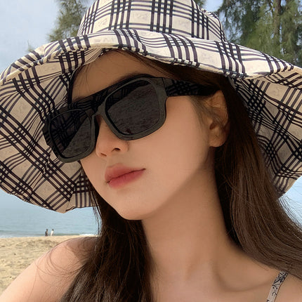 New Vintage Personalized Box Ocean Trendy Sunglasses Outdoor Travel Fashion Wear UV-resistant Sunglasses