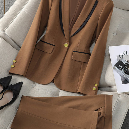 New Orange Professional Small Suit Jacket High-grade Suit suit Suit Spring and Autumn Short Skirt Small Hugh