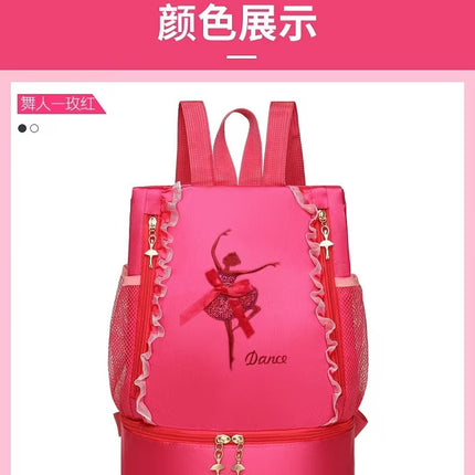 Fashion New Dance Bag Children's Dance Backpack Shoulder Dance Backpack Girls Dance Bag Large-capacity Bag Printed