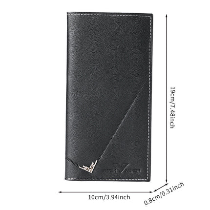 New Long Men's Wallet Vertical Style Thin Youth Wallet Multi-Card Slot Large Capacity Fashion Wallet Manufacturer Wholesale