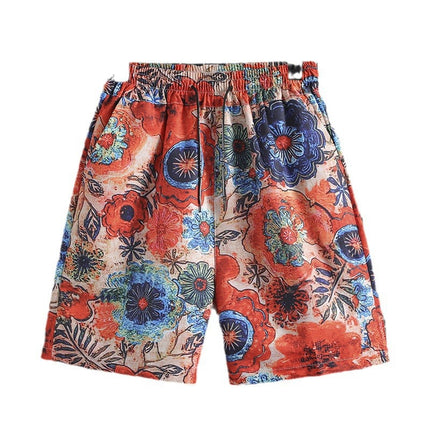 Men's Loose Beach Shorts Summer Trendy Large Size Casual Hawaiian Shorts for Business Trips