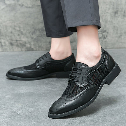 Men's Business Leather Shoes Cross-Border Foreign Trade New Trendy Men's Casual Leather Shoes Fashionable Retro British Style Groom's Shoes