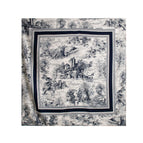 Fhz25-90010-1 handmade roll-double-sided forest castle navy blue / 132*132cm
