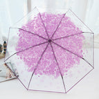 [manual folding straight edge transparent cherry blossom] purple