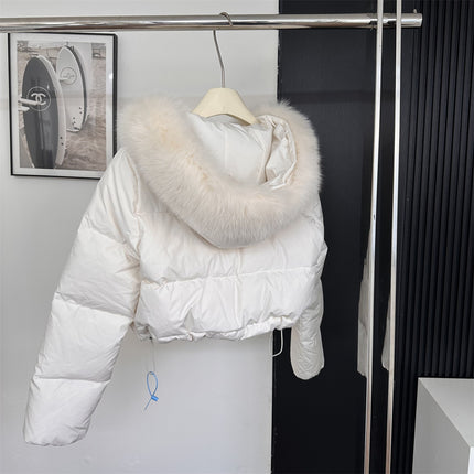 Angeli Winter Love Song Original Little Fur Ball Fox Fur Collar Super High Waist Duck Down Jacket