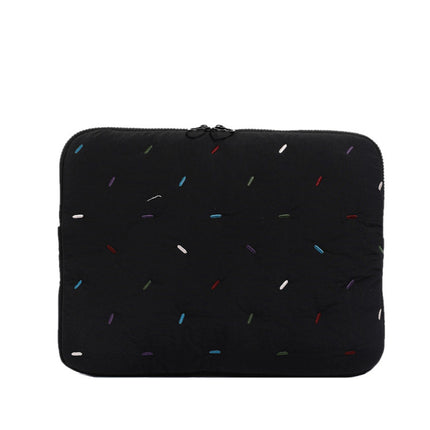 K-Style of Rainbow Strip Embroider Soft Girl Candy Color Liner Bag 11inch iPad Tablet Bag 14inch Laptop Bag