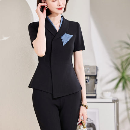 Business Suit suit Women's Summer Temperament High-end Beautician Beauty Salon Tooling Jewelry Store Front Desk Work Clothes