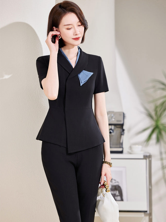 Business Suit suit Women's Summer Temperament High-end Beautician Beauty Salon Tooling Jewelry Store Front Desk Work Clothes