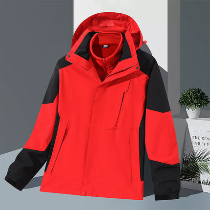 Explosive Loose All-match Mink Velvet Couple Outdoor Sports Charge Clothes Men's and Women's Charge Clothes Three-in-One Jacket