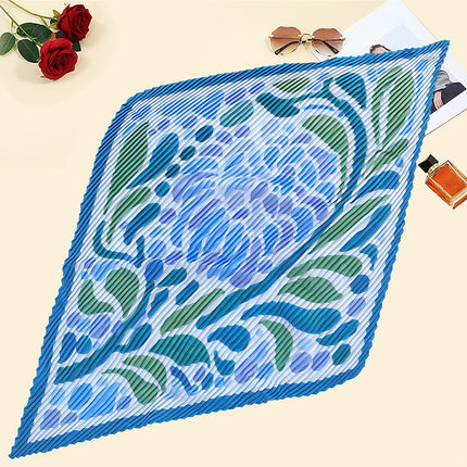 New wrinkled small square scarf female Korean imitation silk printed wrinkled small scarf Joker scarf decorative scarf wholesale