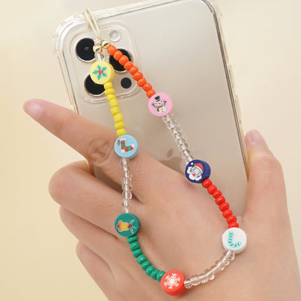 Factory direct supply handmade beaded mobile phone lanyard bluetooth speaker lanyard flashlight fan selfie stick U disk sling