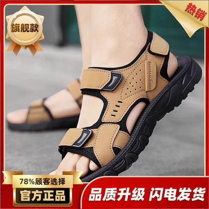 Sandals for Men 2025 New Summer Outdoor Wear-Resistant Driving Sandals Men's Outdoor Hiking and Wading Beach Shoes
