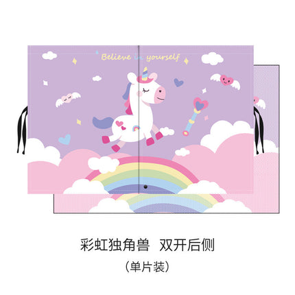 Children's car window sunshade magnetic suction double-layer perspective mesh sun protection heat insulation light blocking side window cartoon curtain