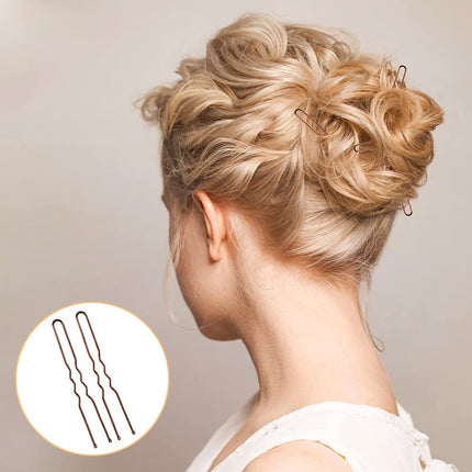 Cross-Border 300-Piece Set Brown Hair U-Shaped Clip Box Metal Hair Clip Set Amazon Bestseller