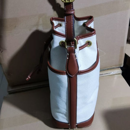 Z bags 2024 new high-end girdle women's bag European and American fashion shoulder slung canvas bucket bag