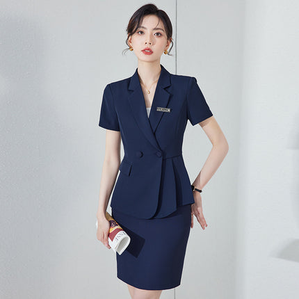Professional suit suit women's summer elegant goddess fan high-end suit jacket workplace formal wear jewelry shop overalls