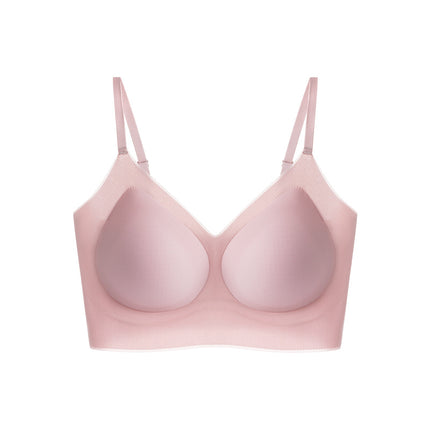 Summer Ultra-Thin Cool Seamless Underwear Fixed Cup Size-Free Bra Vest Style Thin Bra Without Rims Shantou Bra