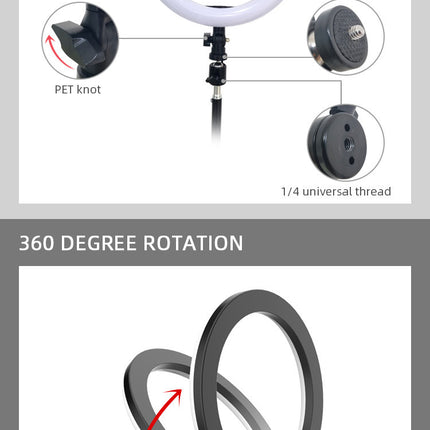 10" LED Selfie Ring Stuido Light Home Lighting Dimmable Round Lamp Tripod Trepied Makeup Selfie Ring Lamp Phone LIGHT FOR VIDEO