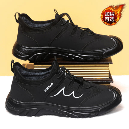 Non-Slip Wear-Resistant Shoes Single Cotton Same Style Autumn New Style Pin-Resistant Wear Labor Protection Shoes Men's Casual All-Match Simple Work Shoes