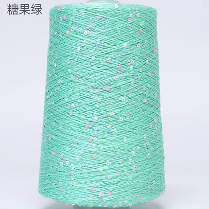 Silk Joy/Tencel Iridescent Sequin Hand-Knitted Yarn Ball Colorful Tencel Sequin Yarn Wholesale 500g