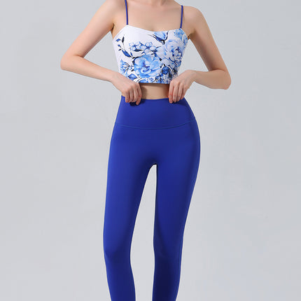 Foreign Trade Cross-border Europe and the United States No Embarrassment Line Naked Yoga Pants Women's High Waist Abdominal Fitness Pants Sports Tight Pants