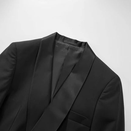 Big Green fruit collar dress art exam performance formal suit jacket men's wedding host tashido slim suit