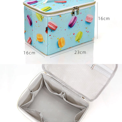 Red Tadpole Foldable Portable Cosmetic Case Storage Box Travel Large Capacity Cosmetic Bag Storage Bag Storage Box Home