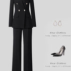 9381 black suit + straight pants
