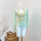 7792 green + yellow beautiful back / S
