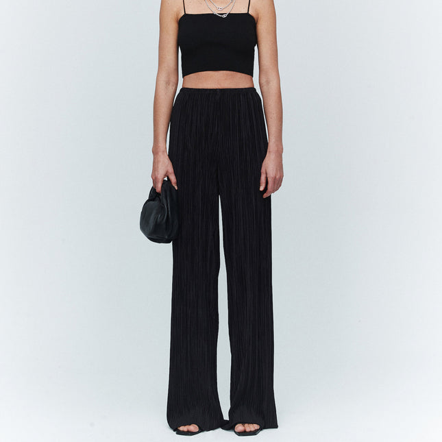 Gao Mei in! Miyake Style Pants Pleated Sag-feeling Tight Waist One-piece Naked-feeling Paper Slimming Air Pants