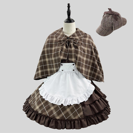 Original New Product Detective Love Song Maid Costume Plus Size Maid Costume Detective Costume Cosplay Performance Costume Anchor