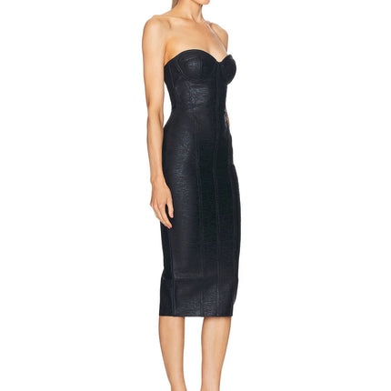 in stock European and American Cross-border High-end Bronzing Tube Top Sleeveless dress Sexy Figure Split Bandage Evening Dress