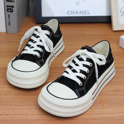 Two-Way Wear Thick-Soled Canvas Shoes for Women, Dopamine Sneakers, White Shoes, 2026 New Spring/Summer Thin Style, Trendy on Instagram