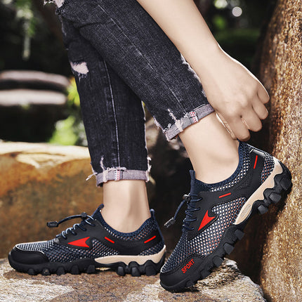 2025 Amazon New Men's Casual Outdoor Wading Shoes Men's Mesh Outdoor Camping Shoes Hiking Shoes